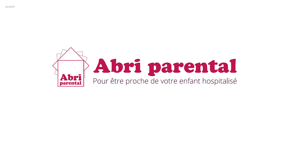 L'ancien logo de l'Abri parental. L'identité visuelle de l'Abri parental jusqu'en 2016