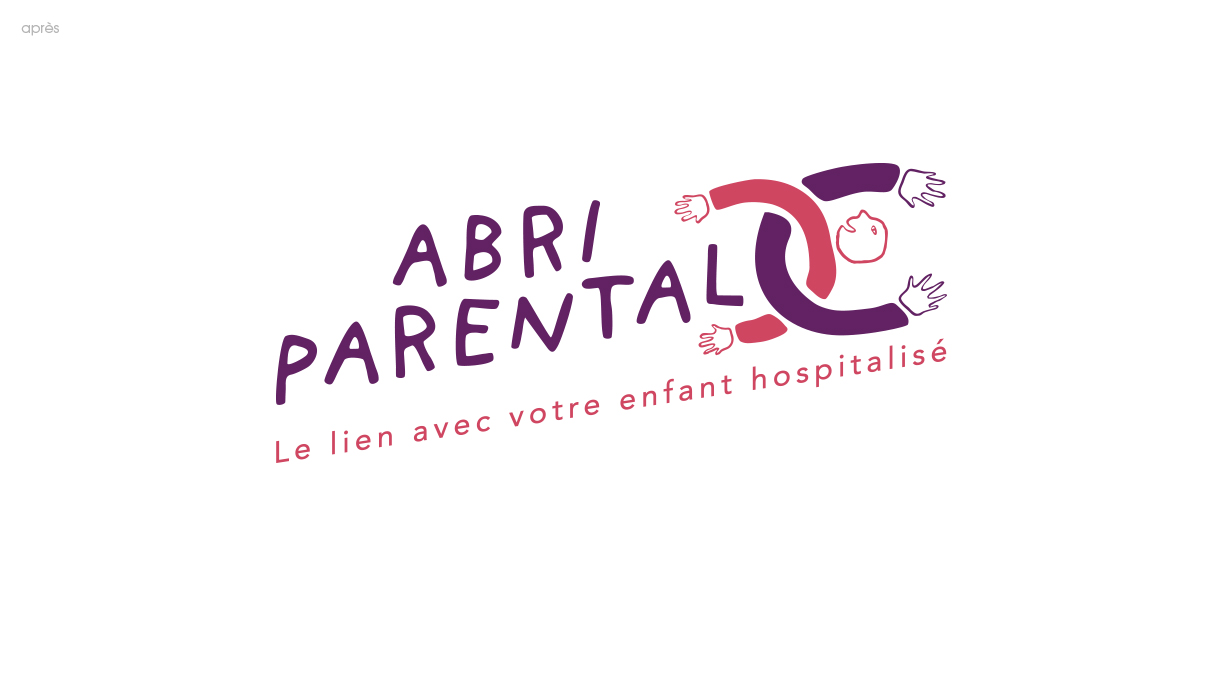 Le logo de l'Abri parental. La nouvelle identité vieulle de l'Abri parental