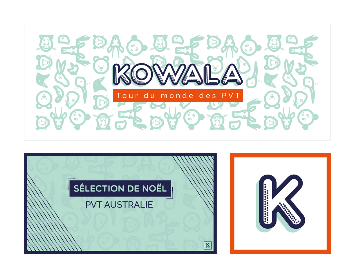 Des éléments visuel pour le site web de Kowala